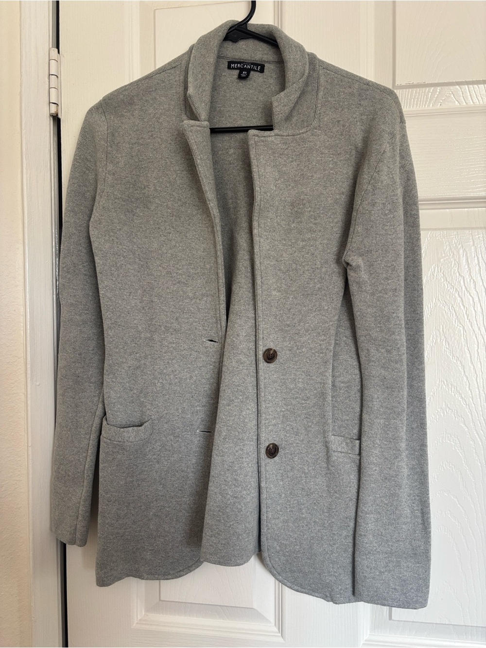 Jcrew Women's Light Gray Knit Blazer Jacket